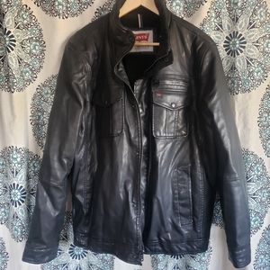 Levi's Faux-Leather Sherpa-Lined Trucker Jacket